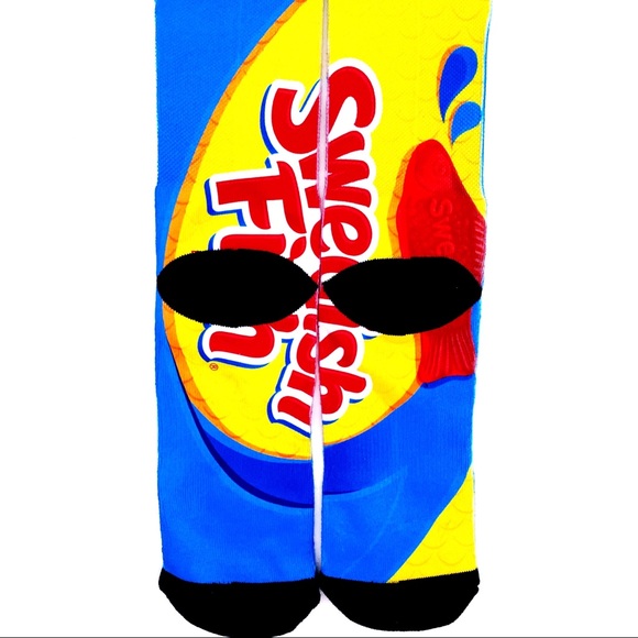 🆕 Swedish Fish Candy Odd Sox Crew Novelty Socks - Picture 6 of 7